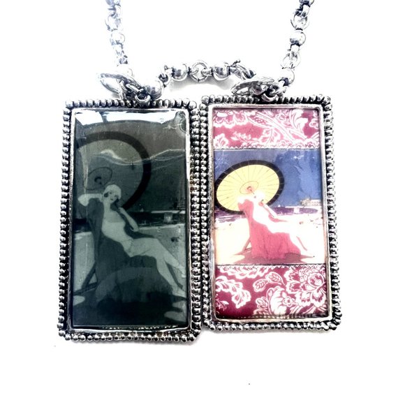 Vintage Style Fashion Chain Necklace with The Beach Theme Pendant - Picture 4 of 4